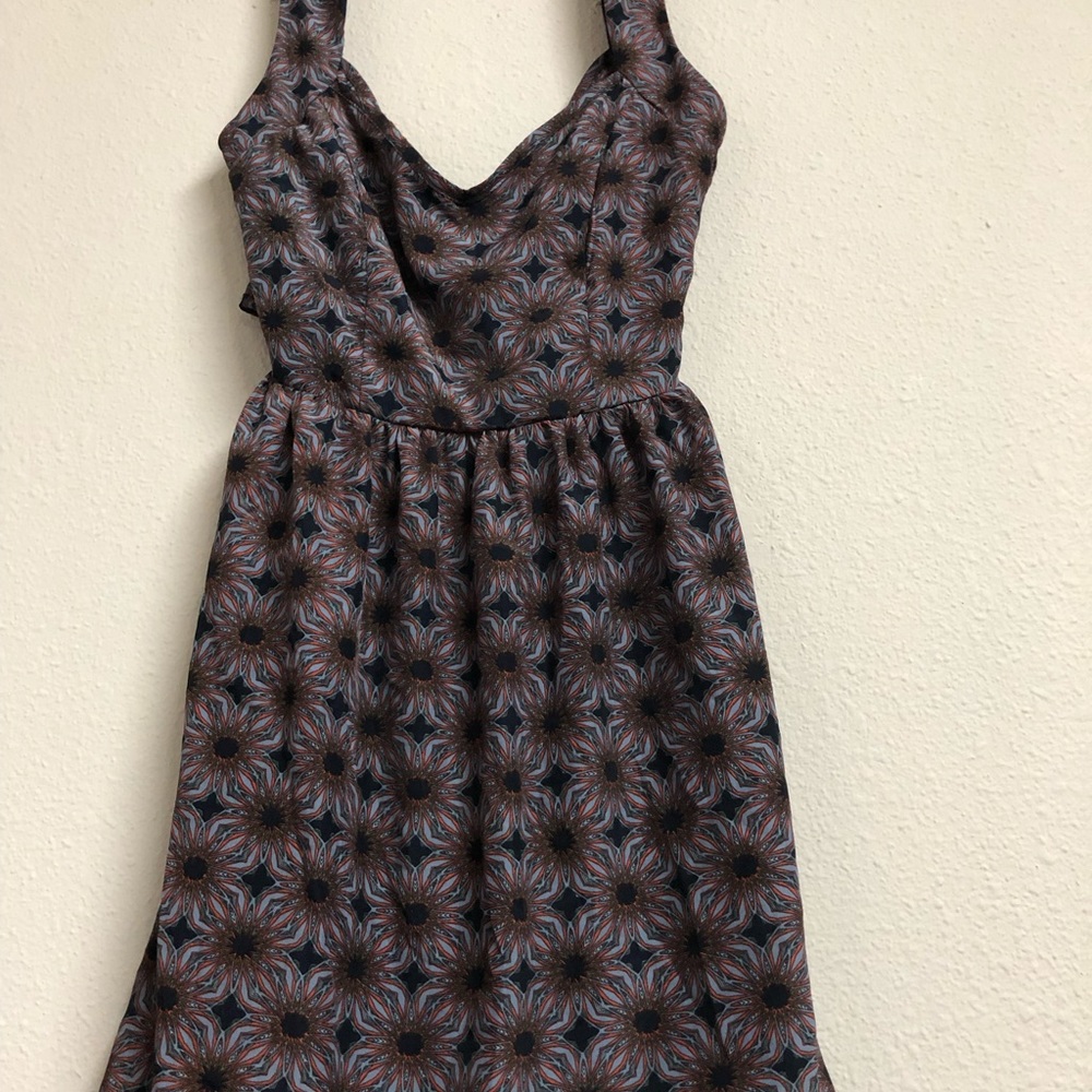 Navy blue floral dress - Picture 3 of 5